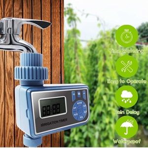 Sprinkler Timer, programmable Hose Watering Timer, 3 Modes Hose Timer-rain delay